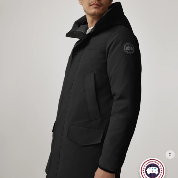 Canada Goose Langford Parka Navy Bleu Black Label Medium - Picture 5 of 7
